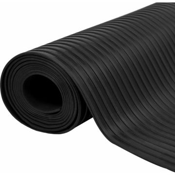 vidaXL Vloermat anti-slip 3 mm 1,5x4 m rubber brede ribbel