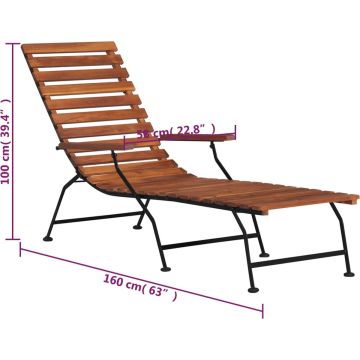 vidaXL Terrasstoel massief acaciahout