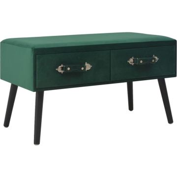 vidaXL Salontafel 80x40x46 cm fluweel groen