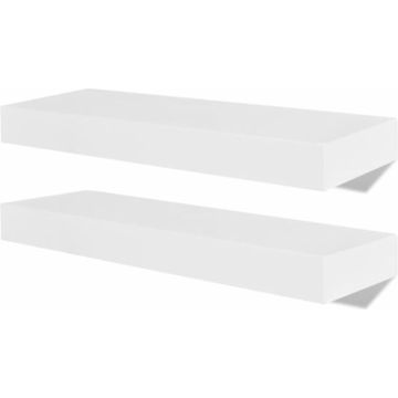 vidaXL Wandplanken 4 st 40 cm wit