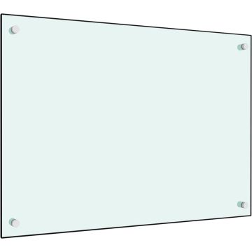 vidaXL Spatscherm keuken 70x50 cm gehard glas wit