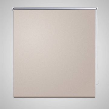 vidaXL Rolgordijn verduisterend blackout 140 x 230 cm beige