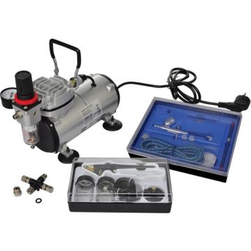 vidaXL Airbrush-compressorset met 2 pistolen