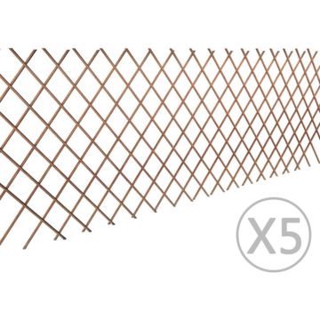 vidaXL Tuinlatwerk 5 st 180x90 cm wilg