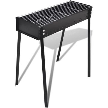 vidaXL Houtskoolbarbecue staand vierkant 75x28 cm