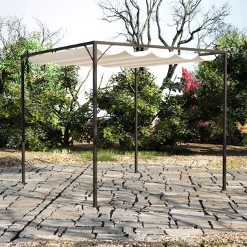 vidaXL Tuinpaviljoen met inschuifbaar dak