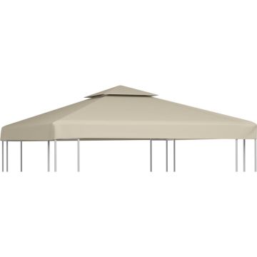 vidaXL Vervangend tentdoek prieel 310 g/m² 3x3 m beige