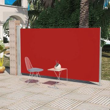 vidaXL Wind-/zonnescherm uittrekbaar 160x300 cm rood