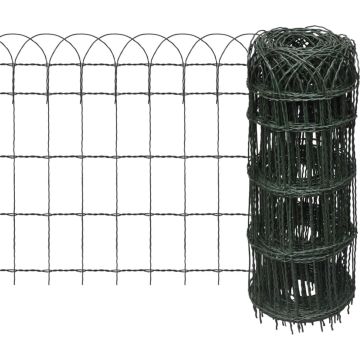 vidaXL Borderafscheiding 10x0,65 m gepoedercoat ijzer