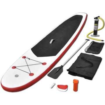 vidaXL Stand Up Paddleboardset opblaasbaar rood en wit