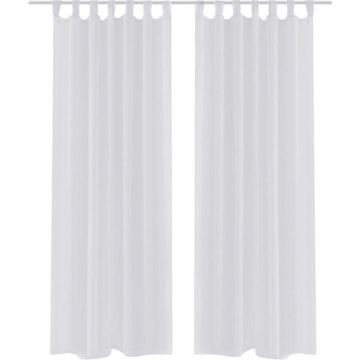 vidaXL Witte Vitrage 140 x 225 cm 2 stuks