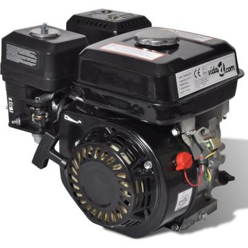 vidaXL Benzinemotor 6.5 PK 4.8 kW zwart