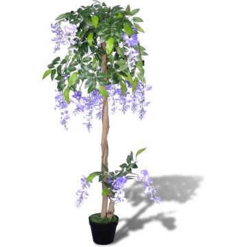 vidaXL Kunstplant blauwe regen met pot 120 cm