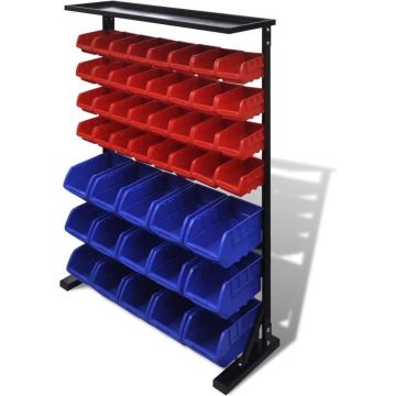 vidaXL Garage opbergrek (Blauw en Rood)