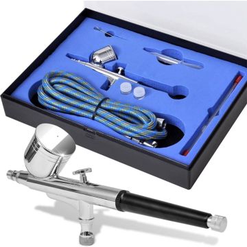 vidaXL Airbrush set 0,2 / 0,3 / 0,5 mm mondstukken