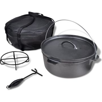 vidaXL Braadpan 11,3 L inclusief accessoires