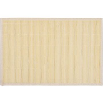 vidaXL 6 Placemats bamboe 30 x 45 cm natuurlijk