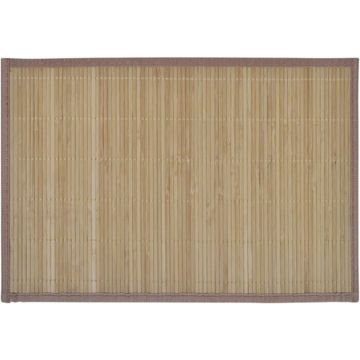 vidaXL 6 st Placemats 30x45 cm bamboe bruin