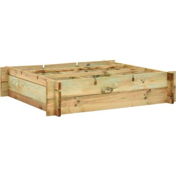 vidaXL Plantenbak verhoogd 90x90x20 cm geïmpregneerd hout