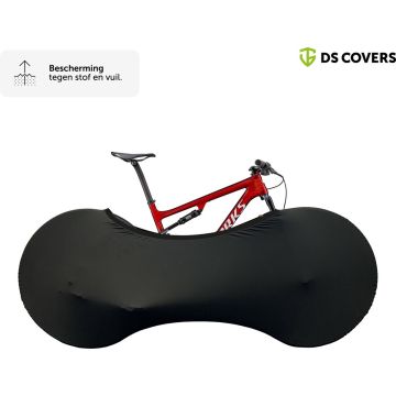 WHEEL fietssok van DS COVERS – Indoor – Stofvrij – Ademend – Stretch fit – Universeel MTB of Racefiets – kleur Zwart