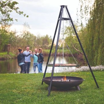 BBGRILL Driepoot barbecue zwart 172 cm BBQ TRIPOD