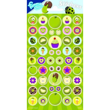 Funny Products Stickers Apple Groen 50 Stuks - sinterklaas- schoencadeau - schoencadeautje - knutselen - creatief
