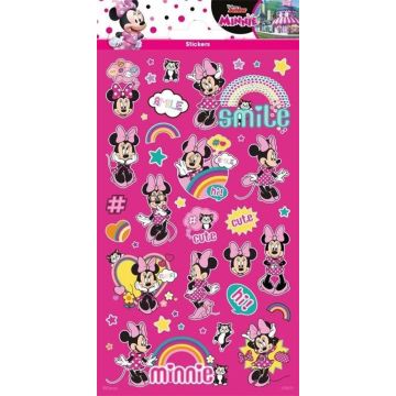 Funny Products Stickers Minnie Mouse 20 X 10 Cm Roze 40 Stuks