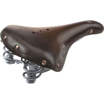 Selle Monte Grappa Old Frontiers Classic - Fietszadel - Met veer - Leer - Donkerbruin