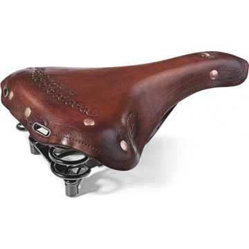 Selle Monte Grappa Charleston Oxford - Fietszadel - Met veer - Breed - Leer - Donkerbruin