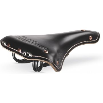 Selle Monte Grappa Oxford Club Sport - Fietszadel - Leer - Zwart