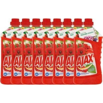 Ajax Allesreiniger Rode Bloemen Voordeelverpakking 8 x 1 liter