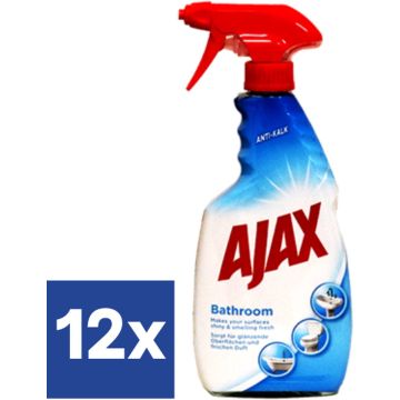 Ajax Badkamer Reiniger - Badkamer Spray - Optimal 7 - 12 x 750 ml