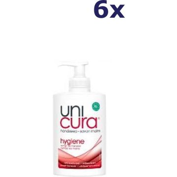 6x Unicura Handzeep - Pompje Hygiene 250 ml