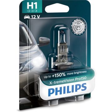 Philips Reservelamp Auto H1 X-treme Vision Pro150 55w Transparant