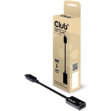 club3D CAC-1080 DisplayPort Adapter [1x DisplayPort stekker - 1x HDMI-bus] Zwart