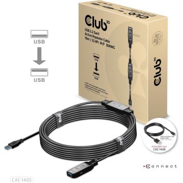 USB TYPE A GEN 1 ACTIVE REPEATER CABLE 10METER / 32.8FT SUPPORTS UP TO 5Gbps