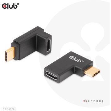 CLUB 3D CAC-1528 USB Type-C Gen2 Angled Adapter set van 2 - 4K120Hz M/V