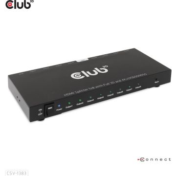 Club3D HDMI Splitter 1 Eingang -&gt; 8 Ausg�nge 4K60Hz UHD retail