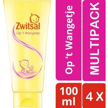 Zwitsal Gezichtscrème Op 't Wangetje - Baby - 4 x 100 ml Voordeelverpakking