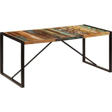 vidaXL Eettafel 180x90x75 cm massief gerecycled hout