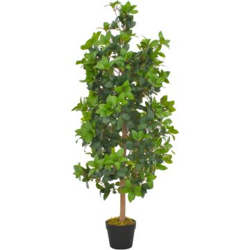 vidaXL Kunstplant met pot laurierboom 120 cm groen