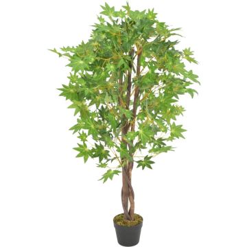 vidaXL Kunstplant met pot esdoorn 120 cm groen