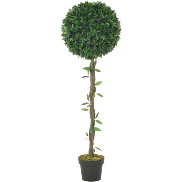 vidaXL Kunstplant met pot laurierboom 130 cm groen