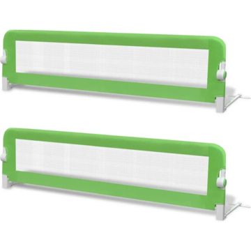 vidaXL Kinderbedhekjes 2 st 150x42 cm groen