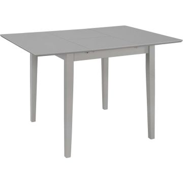 vidaXL Eettafel verlengbaar (80-120)x80x74 cm MDF grijs