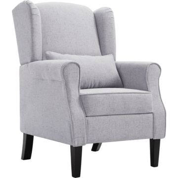 vidaXL Fauteuil stof lichtgrijs