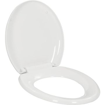 vidaXL Toiletbril soft-close met quick-release ontwerp wit