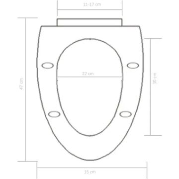 vidaXL Toiletbril soft-close met quick-release ontwerp zwart