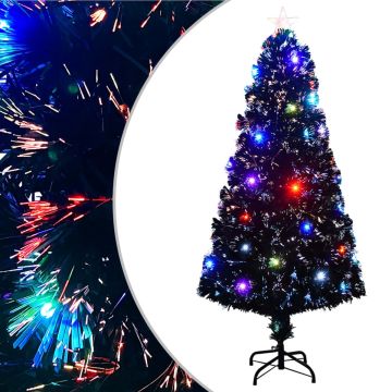 vidaXL Kunstkerstboom met standaard/LED 150 cm glasvezel