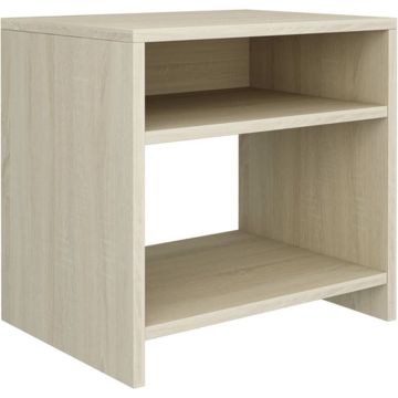 vidaXL Nachtkastje 40x30x40 cm bewerkt hout sonoma eikenkleurig